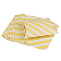12pcs Wedding Pillow Shape Stripe Sweet Candy Gift Boxes Party Baby Shower Favor |Color - Yellow|