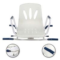 HLDWXN 360° Rotatable Shower Chair, Bathtub Rotating Shower, with Backrest + Armrest Bathing Chair, Suitable for Pregnant Women/Elderly/Disabled