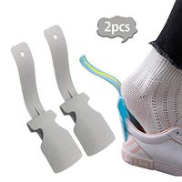 Geggur Lazy Shoes Helper for Easy to Wear Shoes, 2pcs Portable Shoe Lifting Helper for Men, Women and Kids, Sock Slider Handled Shoe Horn for Seniors, Elderly, Disabled - Perfect for Everyday Use