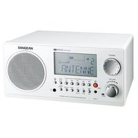 Sangean WR-2 AM / FM-RBDS Wooden Cabinet Digital Tuning Radio (White)