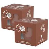 Aroma From Nature Cinnamon Spice 3oz AireCare Scented Candle - 2 Pack - Aromatherapy Candles - Home Fragrance - Apothecary Glass With Single Wick
