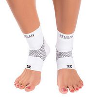 Zensah Plantar Fasciitis Sleeves (Pair) – Plantar Fasciitis Socks, Arch Support, Plantar Fasciitis Brace – Relieve Heel Pain, Arch Support, Small, White