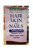Natures Bounty Optimal Solutions Hair Skin and Nails Argan Oil Infused 5000mcg of Biotin, 250 Softgels
