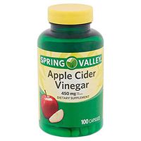 Spring Valley Apple Cider Vinegar Dietary Supplement, 450 Milligram, 100 Capsule Count