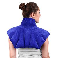 Large Microwavable Heating Pad for Neck and Shoulders, Neck Relief, Stress Relief, Anxiety Relief, Neck Wrap Alternative to Rice Bags for Heat Therapy (Blue Scented)