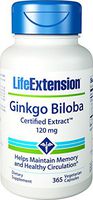 Ginkgo Biloba Certified Extract, 120 mg, 365 Caps by Life Extension (Pack of 6)