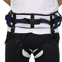 HUANGYUAN Gait Belt with Leg Loops and 6 Caregiver Hand Grips, Help Assistant Rehabilitation, Medical Transfer Belt with Leg Strap, Patient Lift Sling Blue (2#)