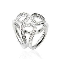 Gold Flower Silk Tricyclic Buckle Jewelry Scarf Buckle Ring Holder Crystal Fashion Novelty Brooch Woman Jewerly Cheap Women Styling Delicate | color - Silver