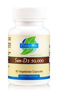 Priority One Vitamins Sun D3 50,000 90 Vegetarian Capsules - The Most bioavailable Form of Vitamin D (cholecalciferol).*