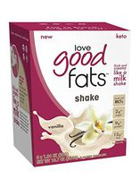 Love Good Fats - Vanilla Keto Milkshake Grass-Fed Protein Powder with Mct Oil - Gluten-Free & Low Carb - Perfect for Ketogenic Diets - 8 Individual Servings