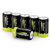 RayHom Rechargeable D Batteries 6Pack - 1.2V 10,000mAh Ni-MH High Capacity High Rate D Cell Size Battery with Box (6 Pack)