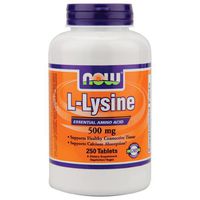 Now Foods L-Lysine 500 mg - 250 Tabs 4 Pack