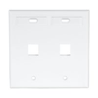 Leviton 42080-2WP Quickport 2-Port Wallplate ID Window