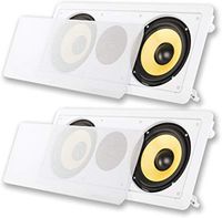 Acoustic Audio HD6c in-Wall Dual 6.5" Speakers Home Theater Surround Sound 2 Speaker Set