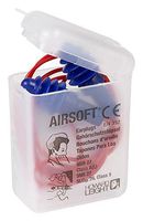Honeywell 1030612 Airsoft Reusable Earplugs Red Poly Cord
