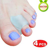 Mcvcoyh Gel Toe Separators Bunion Corrector, Pack of 4 Toe Spreaders for Overlapping, Hallux Valgus, Diabetic Feet for Men and Women