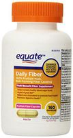 Equate Fiber Therapy, For Regularity Fiber Supplement Capsules, 160-Count Bottle