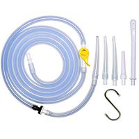 Enema Kit Replacement Part Silicone Enema Hose Colon Cleansing Accessories, Include Tubing, Tips, Connectors, Non-Return Valve, Stopcock Tap, Clamp & Hook