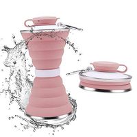 NBSXR Collapsible Water Bottle, BPA Free FDA Approved, Reusable Leak Proof Silicone Sports Travel Water Bottle, Great for Hiking Cycling Travel