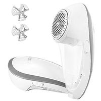 PDTO Clothes Sweater Shaver Lint Fuzz Pill Trimmer Rechargeable, Portable Fabric Fuzz Remover Sweater Clothes Lint Shaver Pill, White (#1)