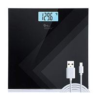 Digital Body Weight Scale, USB Rechargeable Bathroom Scale with Step-On Technology, Backlight Display, High Precision Measurements, 400Ibs/180kg Capacity, 6mm Tempered Glass