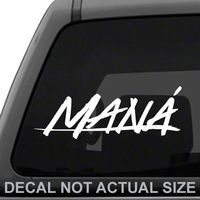 White Ink Decals Maná Banda de Rock Calcomania Sticker Decal Laptop Tablet Car Truck 8x3