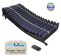 Medical Low Air Loss Mattress Replacement System with Alarm, Luxury Pressure Mattress and Pump System 8" with Quilted Cover Fully Digital with Remote Control by SuperCare