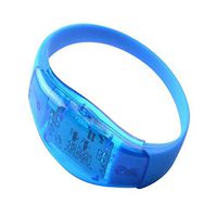 Glowing Bracelet,Meet&sunshine LED Light Voice Control Bracelet Bangle Sound Activated for Party Rave Concert (F)