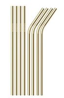 SWZLE Premium Stainless Steel Drinking Straws With Cleaning Brush (4 Pack) - Straight Shape - Your Choice of Color