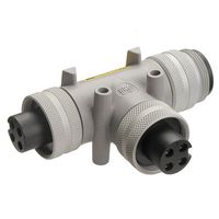 Molex TC40140-200 Power Trunk Tee, Trunk-to-Drop, 4 Pole, PVC Cable Jacket, 25.0A Max Current Rating, 600V AC/DC Max Voltage, 1.0m Cable Length, Single Keyway