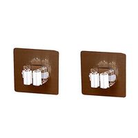 Inchant Reusable Mop Rack Holder High Elastic Buckle and Petal Gear Design Mop Hooks Oilproof & Waterproof Mop Organizer (2 Packs)