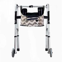 HNYG Wheelchair Bags Including 2 Bags, Universal Mobility Scooter Pouch, Durable Rollator and Walker Frame Storage Case, Wheelchair Bag (Grey)