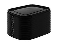 Snap On Lid for 5.3 Gallon Rectangular Bucket, Black, 12-Pack