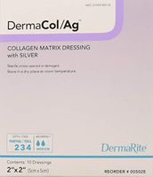 Dermarite Industries Dermacol Ag Silver Collagen Dressing, 2x2, 10 Count