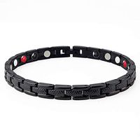 Women Titanium Magnetic Bracelet 4 Element Black