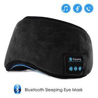 Yuniroom Bluetooth Sleeping Eye Mask Headphones Wireless Washable Sleep Mask Ultra Comfortable Eye Mask with Earphone for Man Woman Sleeping (Color : Black)