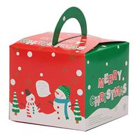 12-Pack Cardboard Christmas Treat Boxes for Gift Wrapping from Zaptex (Red & Green)