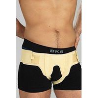 BOLD Double Inguinal Hernia Support Belt - Truss Brace with Two Pressure Pads XXL Biege