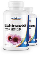 Nutricost Echinacea 800 mg, 240 Capsules, 2 Bottles - High Quality Veggie Caps, Non GMO, Gluten Free, 120 Servings