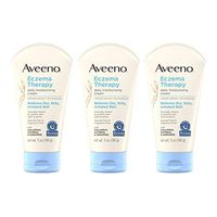 Aveeno Eczema Therapy Daily Moisturizing Cream for Sensitive Skin, Soothing Lotion with Colloidal Oatmeal for Dry, Itchy, and Irritated Skin, Steroid-Free and Fragrance-Free, 5 oz (Pack of 3)
