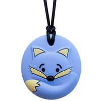 Munchables Fox Sensory Chew Necklace (Blue - Round)
