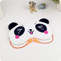 Korean version Creative lovely Cartoon soft With earplugs Eye patch Sleeping Light shielding travel Eye Mask Ice compress Fomentation Eye Mask panda