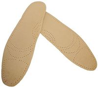 Shoeslulu Magic Absorbent Ultra Thin Lambskin Leather Insoles with Breathable Activated Carbon Bottom (US Women 5-5.5 [Wide] / EU 36, [Wide Width] Natural Lambskin)