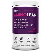 RSP AminoLean - All-in-One Pre Workout, Amino Energy, Weight Management Supplement with Amino Acids, Complete Preworkout Energy for Men & Women, Blackberry Pom, 70 (Packaging May Vary)
