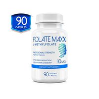 FolateMaxx L-Methylfolate 10 mg (90 Capsules)] Professional Top Quality Active Folate ] Non-GMO, Gluten Free ] Methyl Folate, 5-MTHF