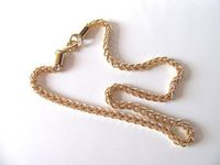 Ladies Designers Style Chain 18k Gold Overlay 21 Inches Long
