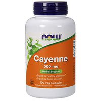NOW Cayenne 500 mg, 100 Veg Capsules (3 Pack)