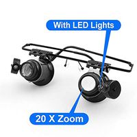 NIULLA Double Eyeglasses Head-Mounted 20 X Jewelry Magnifier Led Magnifier Watch Repair Magnifier