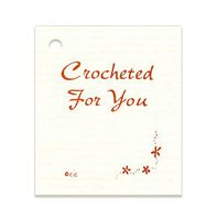 100 Hang Tags Crocheted for You & 100 Cut Strings. Small 1-1/4"x1-1/2" Personalize & Price Your Merchandise.