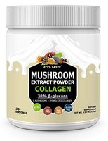 Mushroom Collagen Complex - 30% Beta Glucans, 6 Mushroom Extracts + Soluble Hydrolyzed Collagen, 1200mg Extracts per Serving, 9.53oz